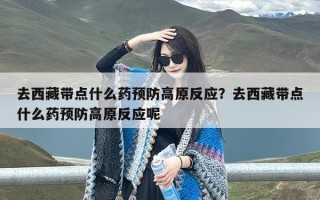 去西藏带点什么药预防高原反应？去西藏带点什么药预防高原反应呢