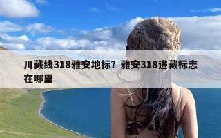 川藏线318雅安地标？雅安318进藏标志在哪里