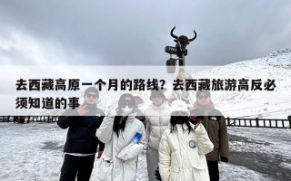 去西藏高原一个月的路线？去西藏旅游高反必须知道的事