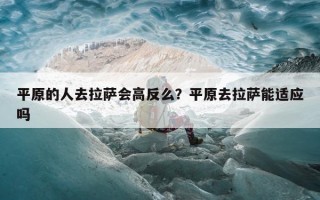 平原的人去拉萨会高反么？平原去拉萨能适应吗