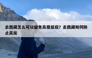 去西藏怎么可以避免高原反应？去西藏如何防止高反