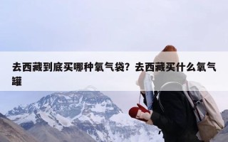 去西藏到底买哪种氧气袋？去西藏买什么氧气罐