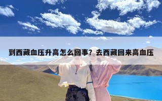 到西藏血压升高怎么回事？去西藏回来高血压