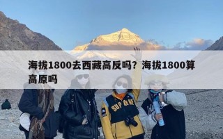 海拔1800去西藏高反吗？海拔1800算高原吗