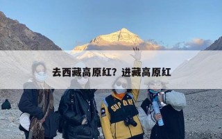 去西藏高原红？进藏高原红