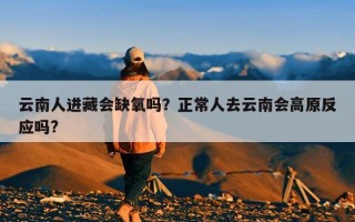 云南人进藏会缺氧吗？正常人去云南会高原反应吗?