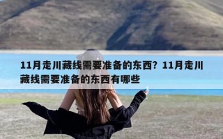 11月走川藏线需要准备的东西？11月走川藏线需要准备的东西有哪些