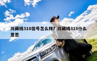 川藏线318信号怎么样？川藏线318什么意思