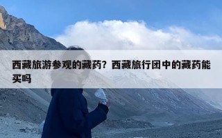 西藏旅游参观的藏药？西藏旅行团中的藏药能买吗